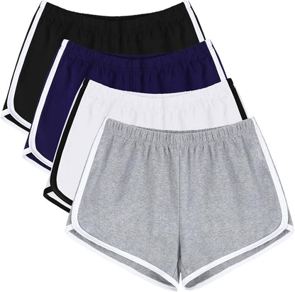 4-pack of  Cotton Yoga Shorts 